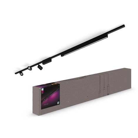 Hue Perifo lištové svítidlo 3 spoty+panel, LED WACA 44,6W 3580lm 2000-6500K RGB, černá 8