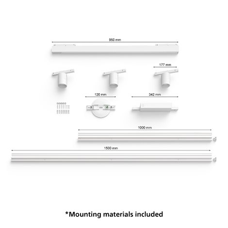Hue Perifo lištové svítidlo 3 spoty+panel, LED WACA 44,6W 3580lm 2000-6500K RGB, bílá 8