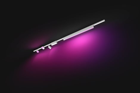 Hue Perifo lištové svítidlo 3 spoty+panel, LED WACA 44,6W 3580lm 2000-6500K RGB, bílá 5