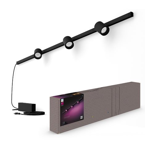 Hue Perifo lištové nástěnné svítidlo se 3 spoty, LED WACA 15,6W 1530lm 2000-6500K RGB, černá 7