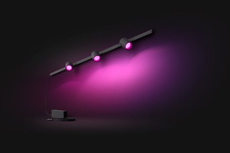 Hue Perifo lištové nástěnné svítidlo se 3 spoty, LED WACA 15,6W 1530lm 2000-6500K RGB, černá 4
