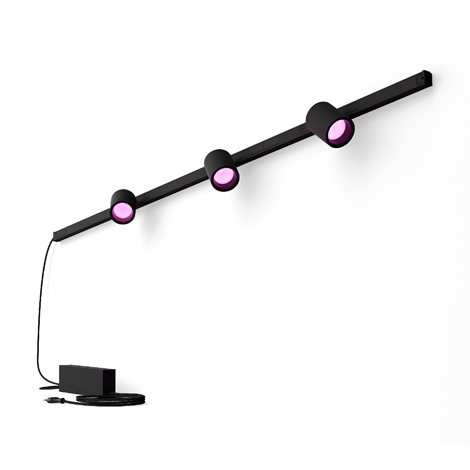 Hue Perifo lištové nástěnné svítidlo se 3 spoty, LED WACA 15,6W 1530lm 2000-6500K RGB, černá 6