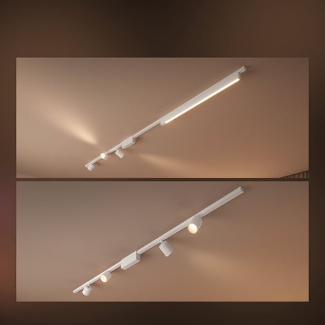 Hue Perifo lištové nástěnné svít. 2 spoty+Gradient Tube, LED WACA 39,9W 3620lm 2000-6500K RGB černá 3