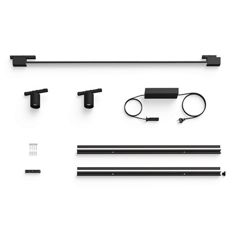 Hue Perifo lištové nástěnné svít. 2 spoty+Gradient Tube, LED WACA 39,9W 3620lm 2000-6500K RGB černá 7