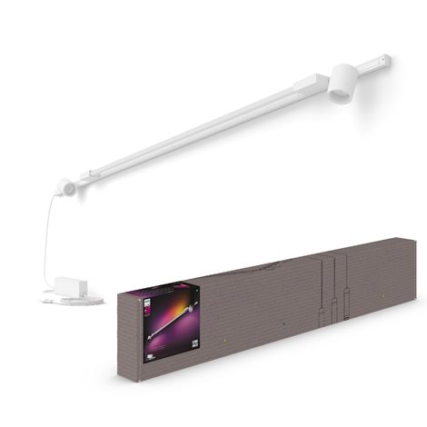 Hue Perifo lištové nástěnné svít. 2 spoty+Gradient Tube, LED WACA 39,9W 3620lm 2000-6500K RGB bílá 7