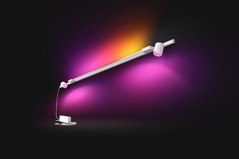 Hue Perifo lištové nástěnné svít. 2 spoty+Gradient Tube, LED WACA 39,9W 3620lm 2000-6500K RGB bílá 4