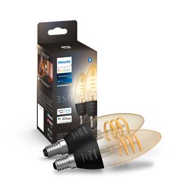 Sada 2x Hue WA Filament žárovka LED E14 B39 4,6W 350lm 2200-4500K IP20