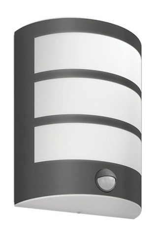 Python IR venkovní nástěnné LED svítidlo se senzorem 1x6W 600lm 2700K IP44, antracitové 1