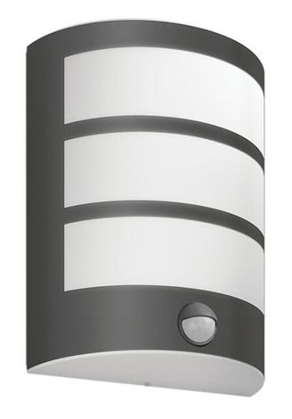 Python IR venkovní nástěnné LED svítidlo se senzorem 1x6W 500lm 4000K IP44, antracitové 1