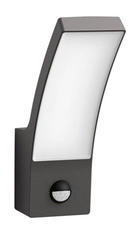 Splay IR venkovní nástěnné LED svítidlo se senzorem 1x12W 1100lm 2700K IP44, antracitové 1