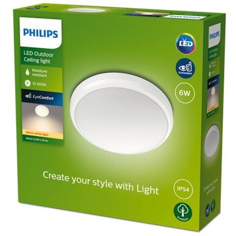 Doris venkovní přisazené LED svítidlo 1x6W 600lm 2700K 22cm IP54, bílé 5