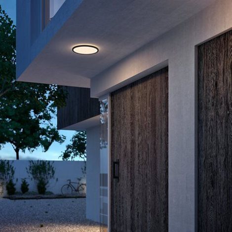 Superslim CL550 venkovní přisazené LED svítidlo 15W 1300lm 2700K krokové stmívání IP54 25cm, černé 6