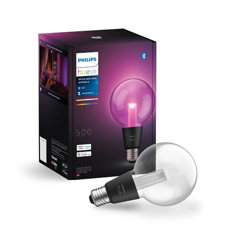 HUE Lightguide LED žárovka E27 G95 6,8W 500lm 2000-6500K RGB CRI80 IP20, stmívatelná 2