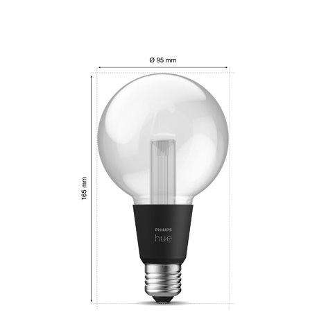 HUE Lightguide LED žárovka E27 G95 6,8W 500lm 2000-6500K RGB CRI80 IP20, stmívatelná 6