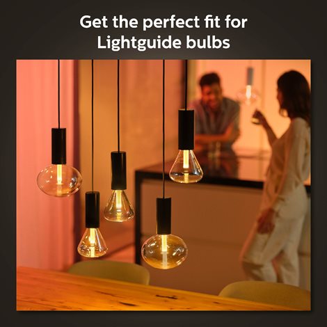 Černý závěsný kabel pro žárovky Philips Hue E27, IP20 7