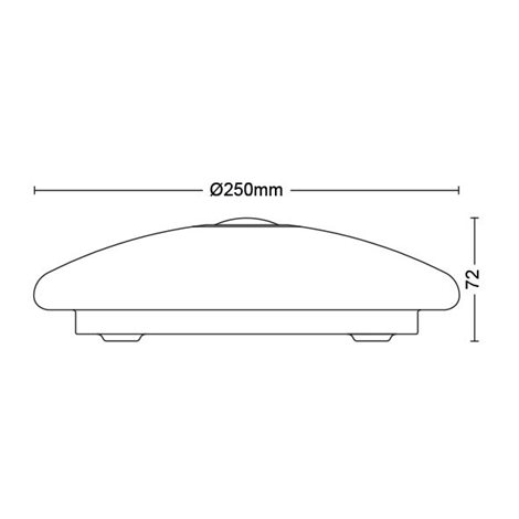 Mauve PIR CL252 přisazené LED svítidlo se senzorem 1x6W 640lm 4000K IP20 25cm, bílé 5