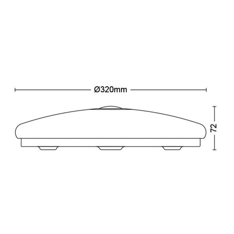 Mauve PIR CL252 přisazené LED svítidlo se senzorem 1x16W 1300lm 2700K IP20 32cm, bílé 5