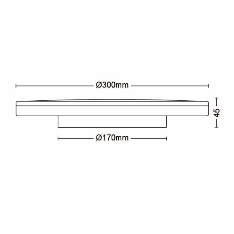 Ozziet CL570 přisazené LED svítidlo 1x18W 1800lm 2700K krokové stmívání IP20 30cm, bílé 3