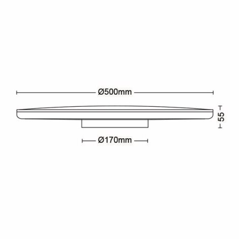 Ozziet CL570 přisazené LED svítidlo 1x36W 3900lm 2700K krokové stmívání IP20 50cm, bílé 3