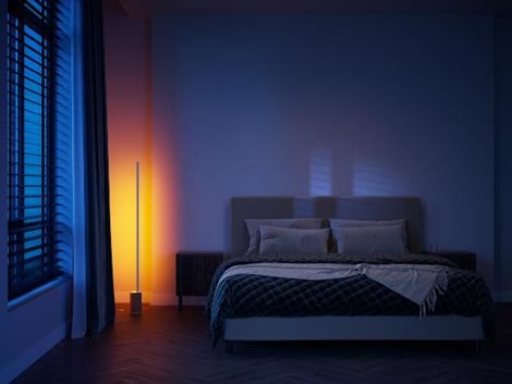 HUE WACA Gradient Signe stojací LED lampa 29W 2550lm 2000-6500K RGB IP20 bílá+dub 3