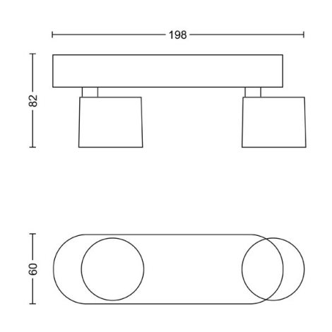 Star bodové LED svítidlo 2x4,5W 1000lm 2700K IP20 stmívatelné, černé 3