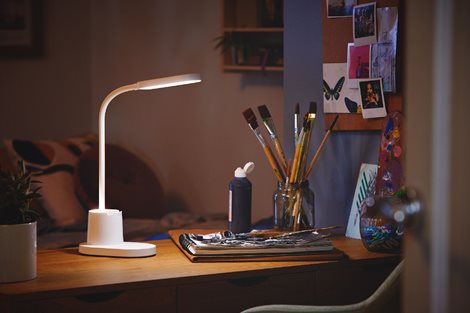 Bucket stolní LED lampa 1x7,5W 200lm 3000/4000/5700K IP20 USB krokové stmívání, bílá 6