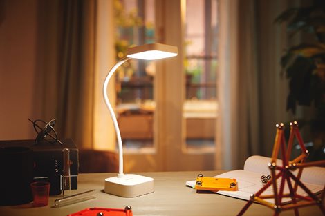 Rock stolní LED lampa 1x5W 90lm 5000K IP20 USB, stmívatelná, bílá 5