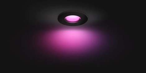HUE WACA Xamento podhledové LED svítidlo 1x GU10 5.7W 350lm 2000-6500K RGB IP44, černé 7