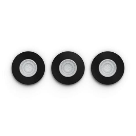 HUE WACA Xamento podhledové LED svítidlo 3xGU10 5.7W 350lm 2000-6500K RGB IP44, černé 4