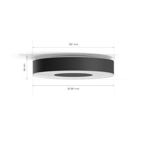 Hue WACA Xamento M stropní LED svítidlo 33,5W 2350lm 2000-6500K RGB IP44 38cm, černé 7