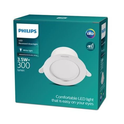 DIAMOND podhledové LED svítidlo 1x3,5W 315lm 4000K IP20 9,5cm kulaté, bílé 2