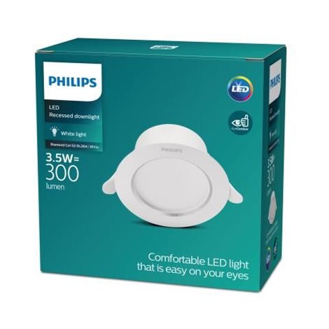 DIAMOND podhledové LED svítidlo 1x4,5W 400lm 3000K IP20 9,5cm kulaté, bílé 2