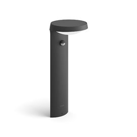 Tyla IR venkovní sloupkové LED svítidlo se senzorem 9W 820lm 2700K IP44 40cm, antracit
