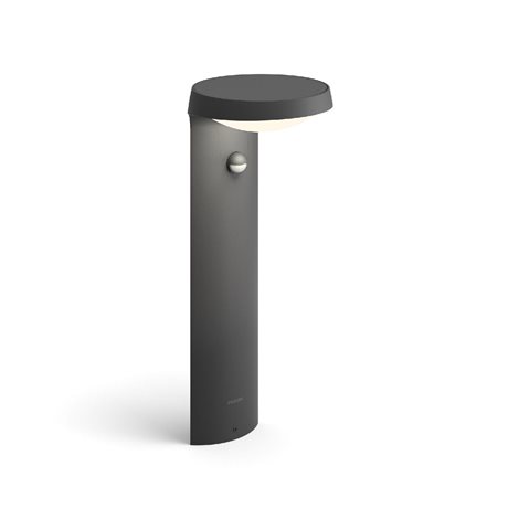 Tyla IR venkovní sloupkové LED svítidlo se senzorem 9W 820lm 2700K IP44 40cm, antracit 4
