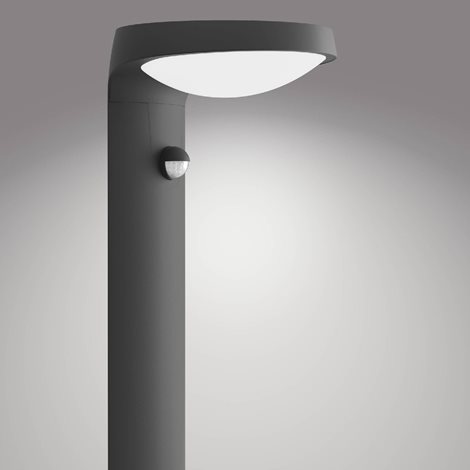 Tyla IR venkovní sloupkové LED svítidlo se senzorem 9W 930lm 4000K IP44 40cm, antracit 2