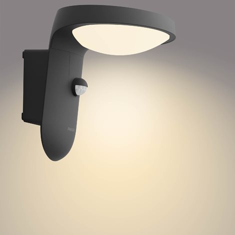 Tyla IR solární venkovní nástěnné LED svítidlo se senzorem 1,2W 255lm 3000K IP44, antracit 5