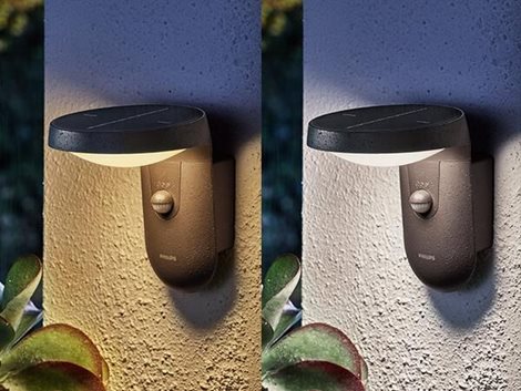Tyla IR solární venkovní nástěnné LED svítidlo se senzorem 1,2W 255lm 3000K IP44, antracit 10