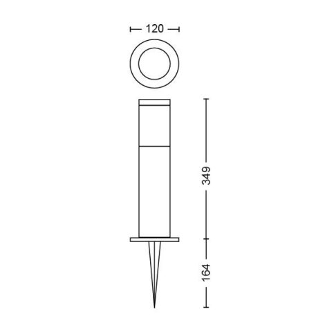Utrecht venkovní sloupkové Low Voltage LED svítidlo 1x6W 600lm 2700K 12V IP44 ND, antracitové 6