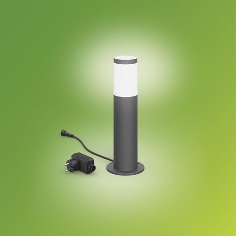 Venkovní sloupkové Low Voltage LED svítidlo 1x6W 600lm 2700K IP44 nestmívatelné, antracitové 4