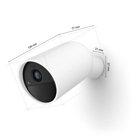 Hue Secure bezpečnostní kamera na baterie, IP65 bílá 3