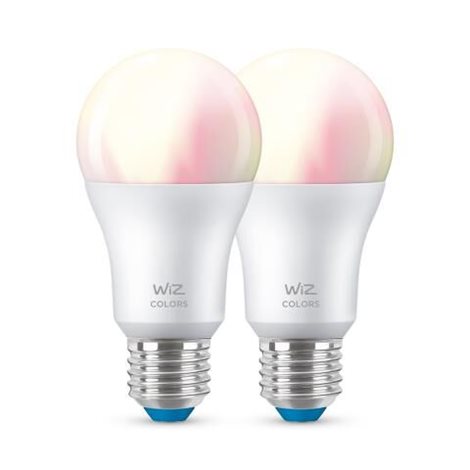 WiZ SET 2x LED žárovka E27 A60 8W (60W) 806lm 2200-6500K RGB IP20, stmívatelná 7
