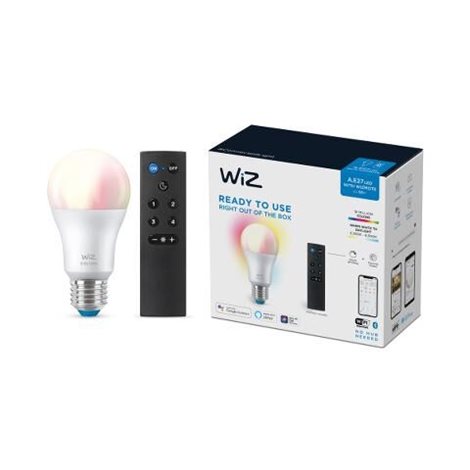 WiZ SET 1x LED žárovka E27 A60 8W (60W) 806lm 2200-6500K RGB IP20, stmívatelná + ovladač 1