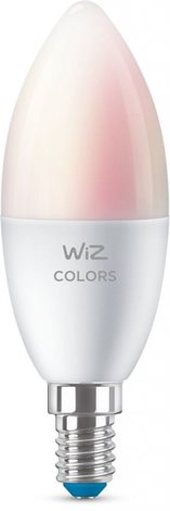 WiZ SET 2x LED žárovka E14 C37 Candle 4,9W (40W) 470lm 2700-6500K RGB IP20, stmívatelná 1