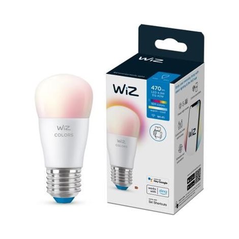WiZ LED žárovka E27 P45 4,9W (40W) 470lm 2200-6500K RGB IP20, stmívatelná 2