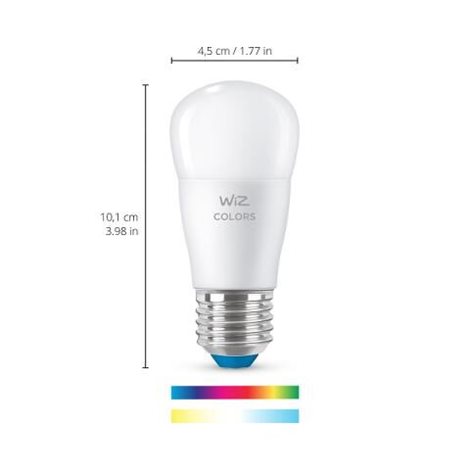 WiZ LED žárovka E27 P45 4,9W (40W) 470lm 2200-6500K RGB IP20, stmívatelná 3