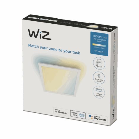 WiZ přisazený LED panel 12W 1000lm 2700-6500K IP20 30x30cm, bílý 5