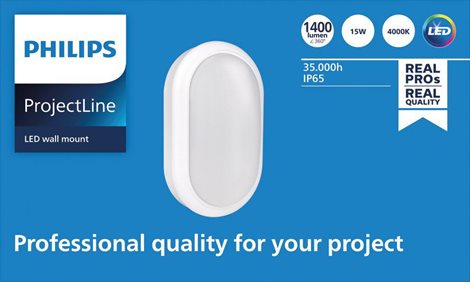 LED (interiérové) nástěnné svítidlo Projectline oval 1400lm 4000K 1