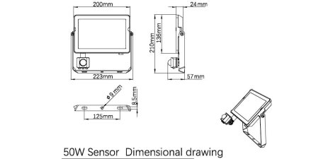 LED vodotěsný světlomet Projectline 50W 3000K Sensor 5