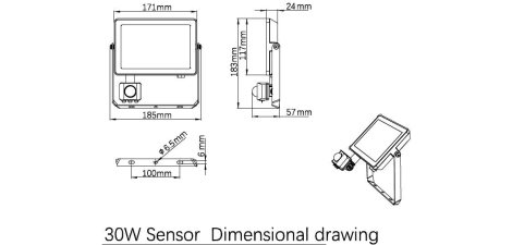 LED vodotěsný světlomet Projectline 30W 3000K Sensor 5