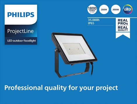 LED vodotěsný světlomet Projectline 200W 3000K 3